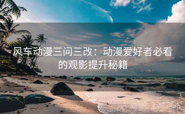 风车动漫三问三改：动漫爱好者必看的观影提升秘籍