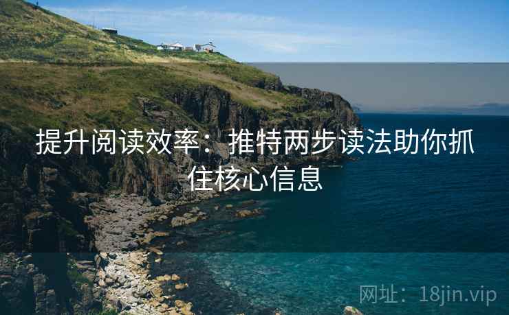 提升阅读效率：推特两步读法助你抓住核心信息