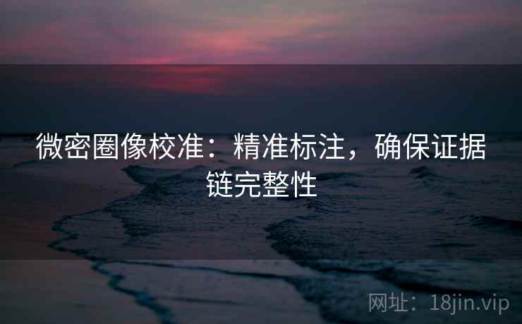 微密圈像校准：精准标注，确保证据链完整性